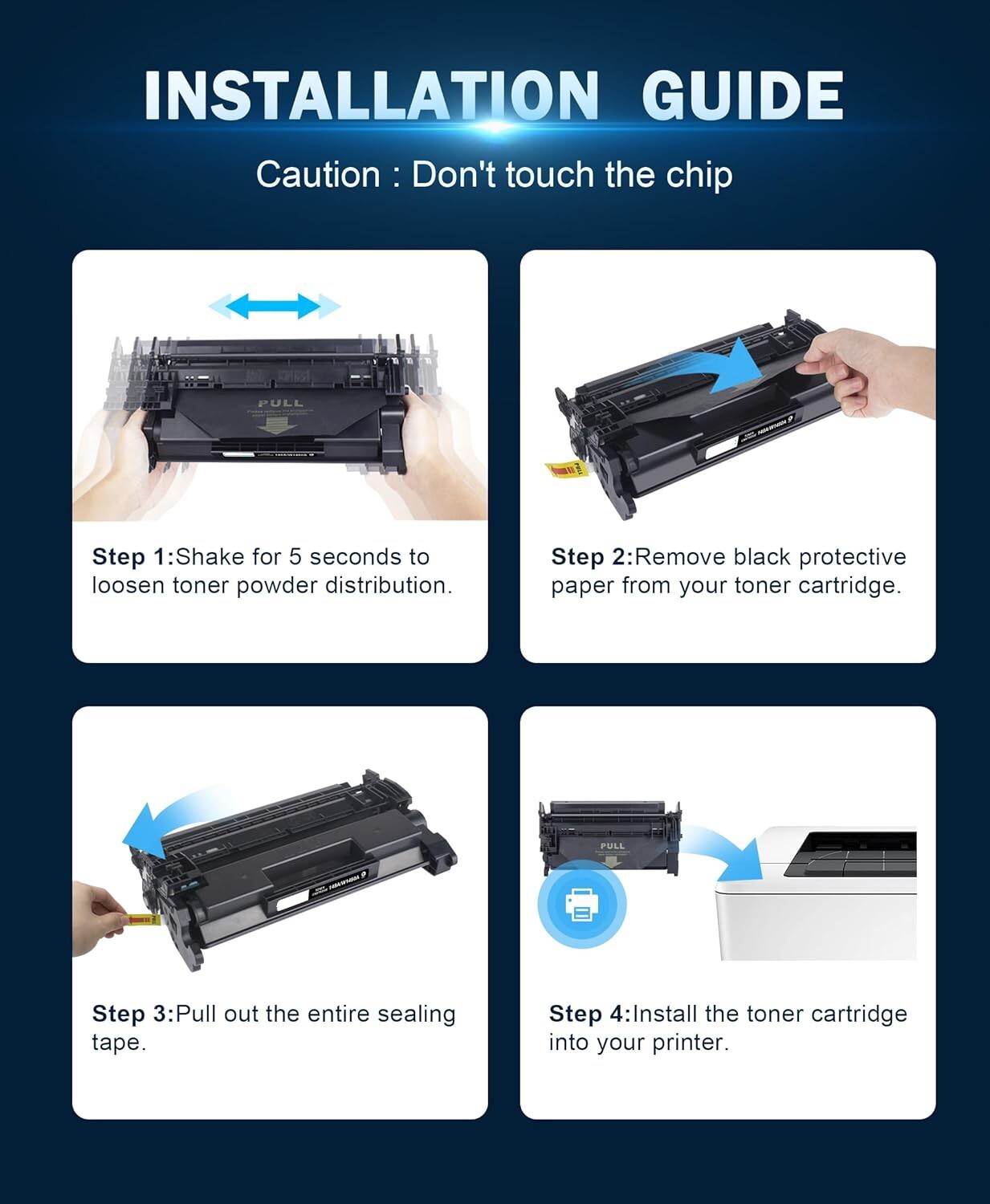 Compatible W1480A (148A) Toner Cartridge for HP Pro 4001n 4001dw- WITH CHIP
