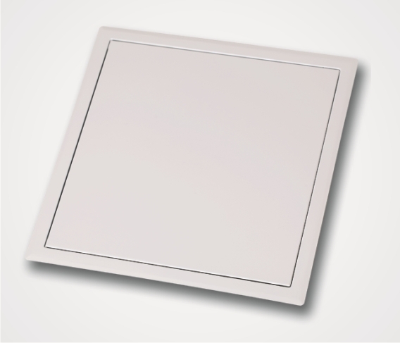 24" x 24" System B2 White Galvanized Steel Access Door with Touch Latches