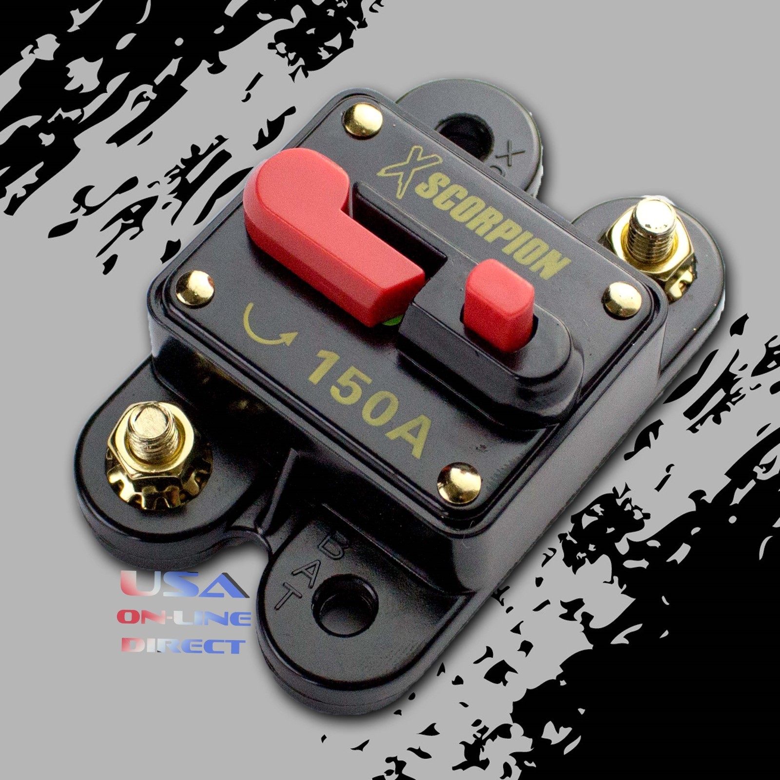 150 AMP CAR STEREO INLINE POWER CIRCUIT BREAKER REPLACES FUSE HOLDER 150A 12Volt