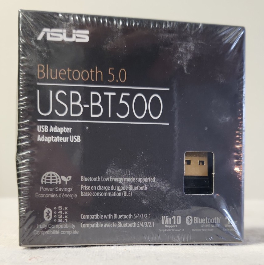 ASUS USB-BT500 Bluetooth 5.0 USB Adapter, Ultra Small Design TAA Compliant, used