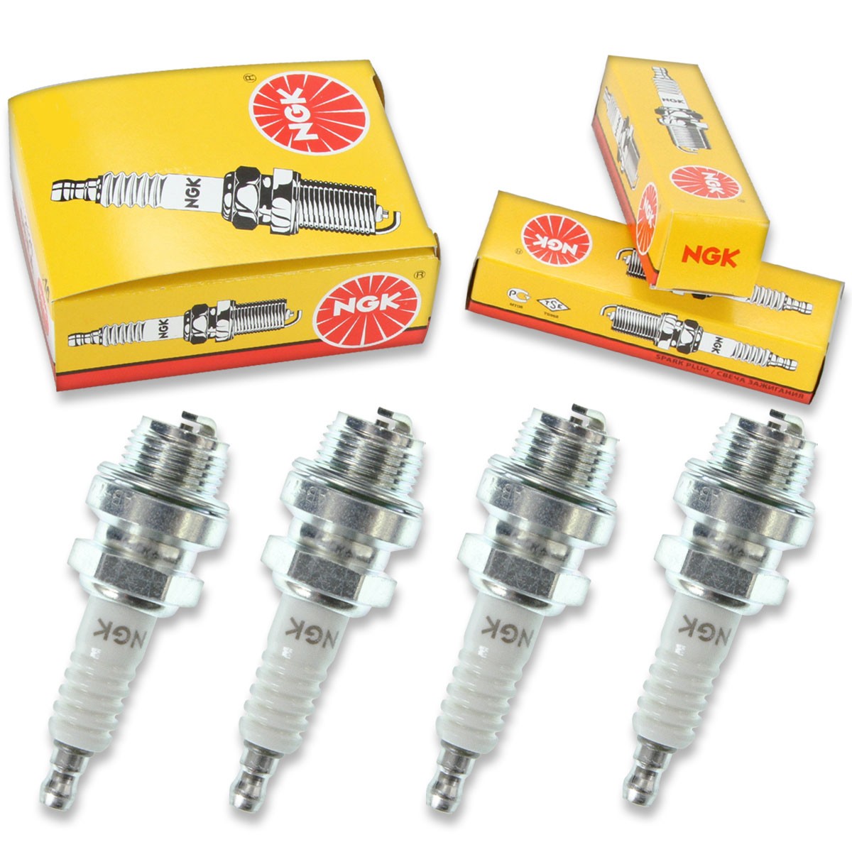 4pcs Hirth NGK Standard Spark Plugs 440 270R Snowmobile Engines Kit Set fp
