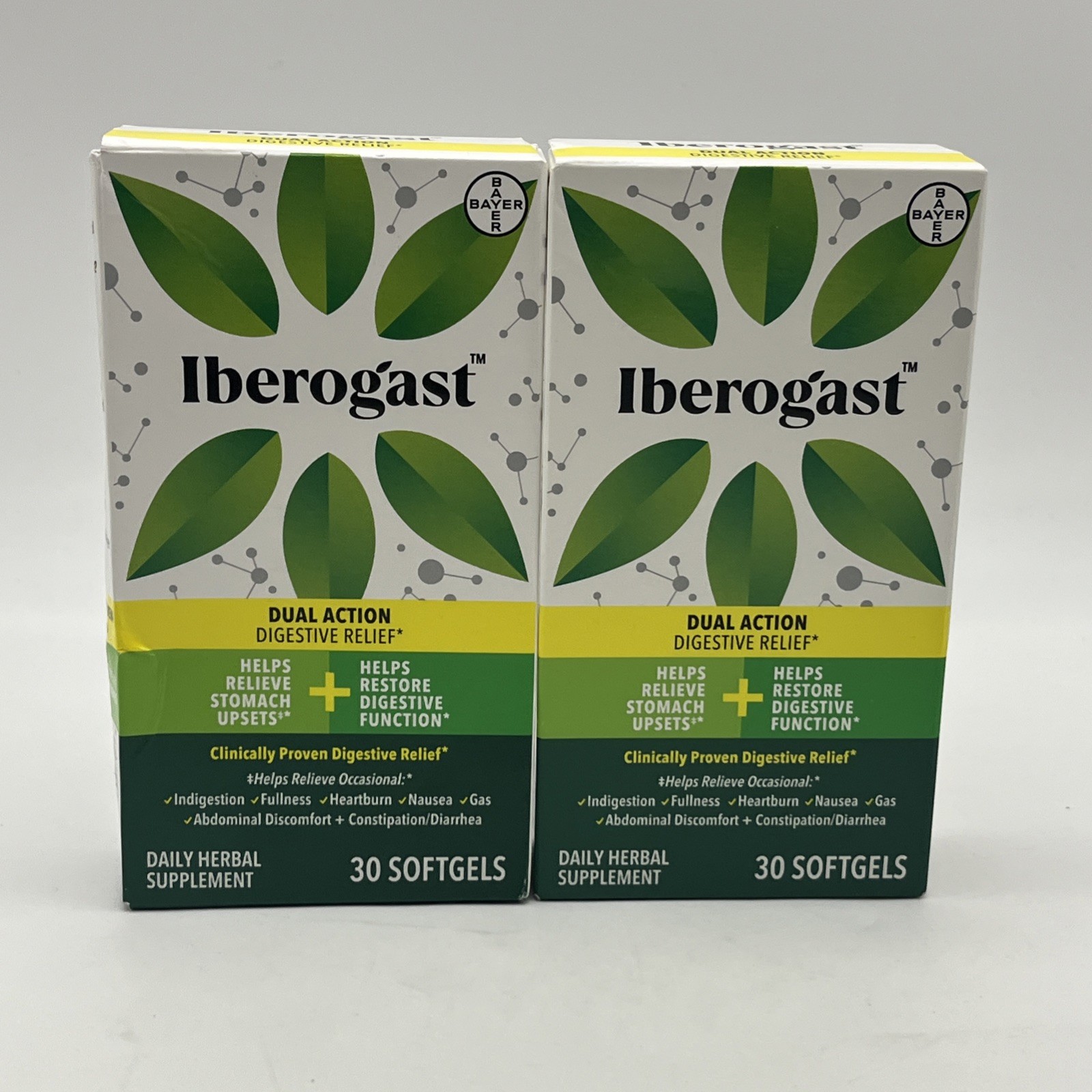 FOR 2 Iberogast Dual Action Digestive Relief 30 Softgels Exp 06/26