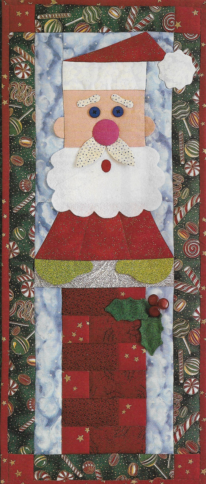 Ho Ho! Oh No! Santa Wall Quilt quilting pattern instructions