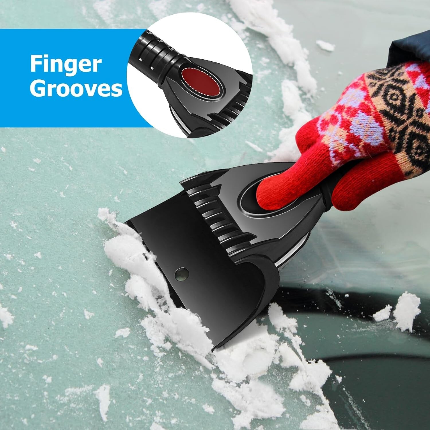 Eiskratzer Auto 60cm Scheibenkratzer Einziehbar Schaumgriff Frontscheibe C408
