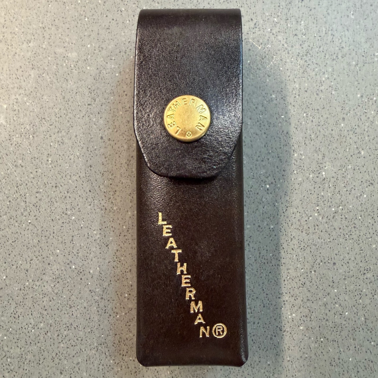 Leatherman Original Black Leather Belt Sheath ONLY -  4” Tool Case-  Vintage NOS