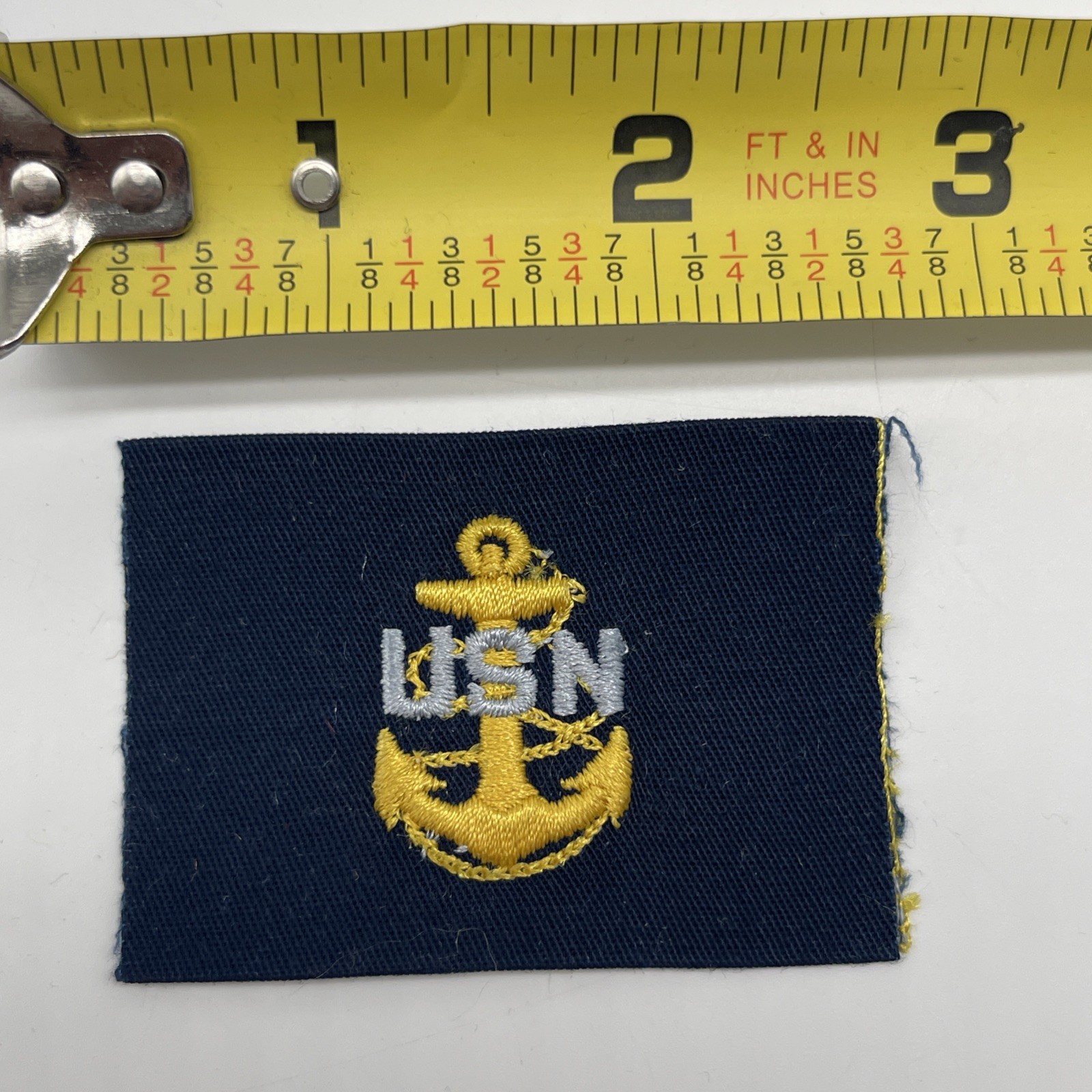 U.S. Military Navy Chief Petty Officer Rank Insignia Cloth Badge Collar Device