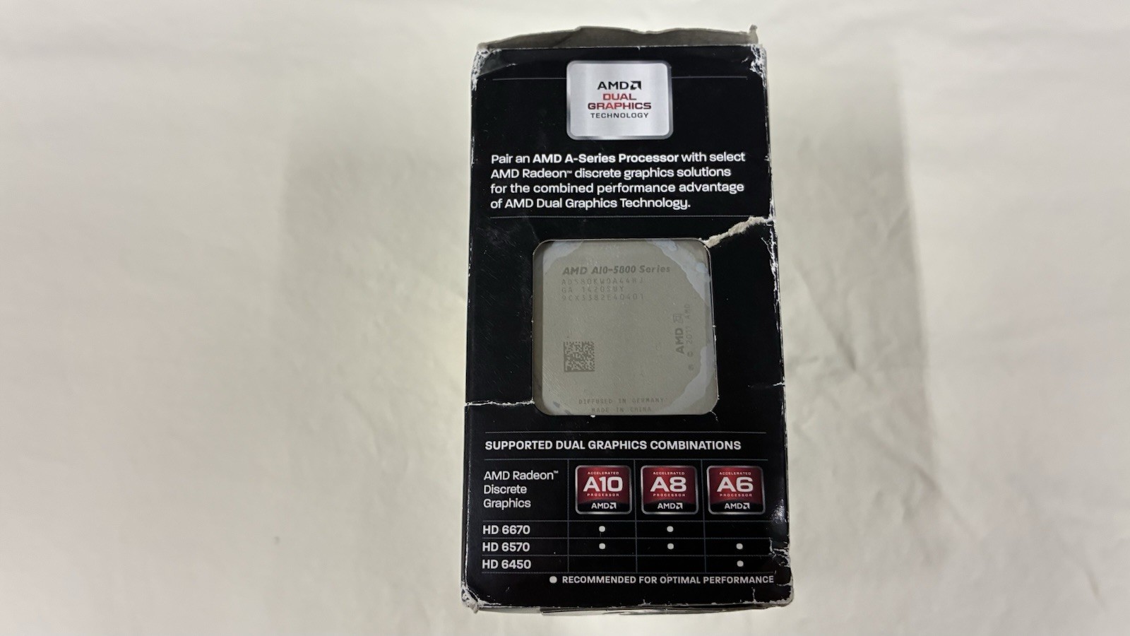 AMD A10-5800K Socket FM2 A10-Series Quad-Core 3.8GHz 4M 100W CPU Processor
