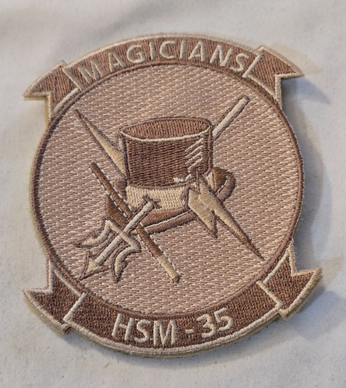 US Navy HSM-35 Magicians Helicopter Squadron Desert Tan Flight Suit Patch