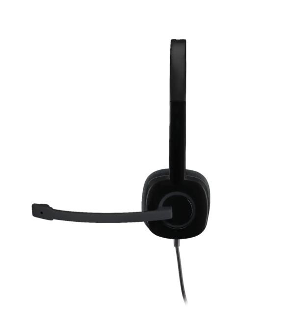 Logitech H151 Wired On the Ear Stereo Headset - Black