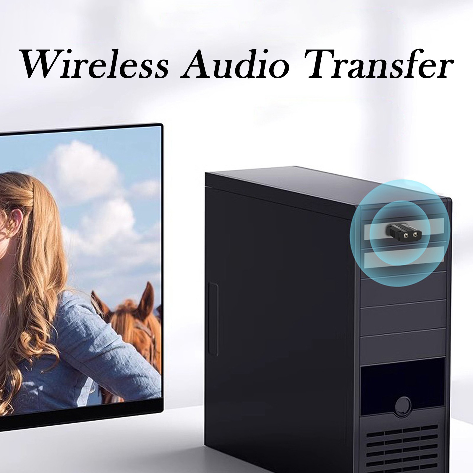 2x Bluetooth 5.3 Transmitter Receiver USB Plug & Play Wireless Car Audio Adapter