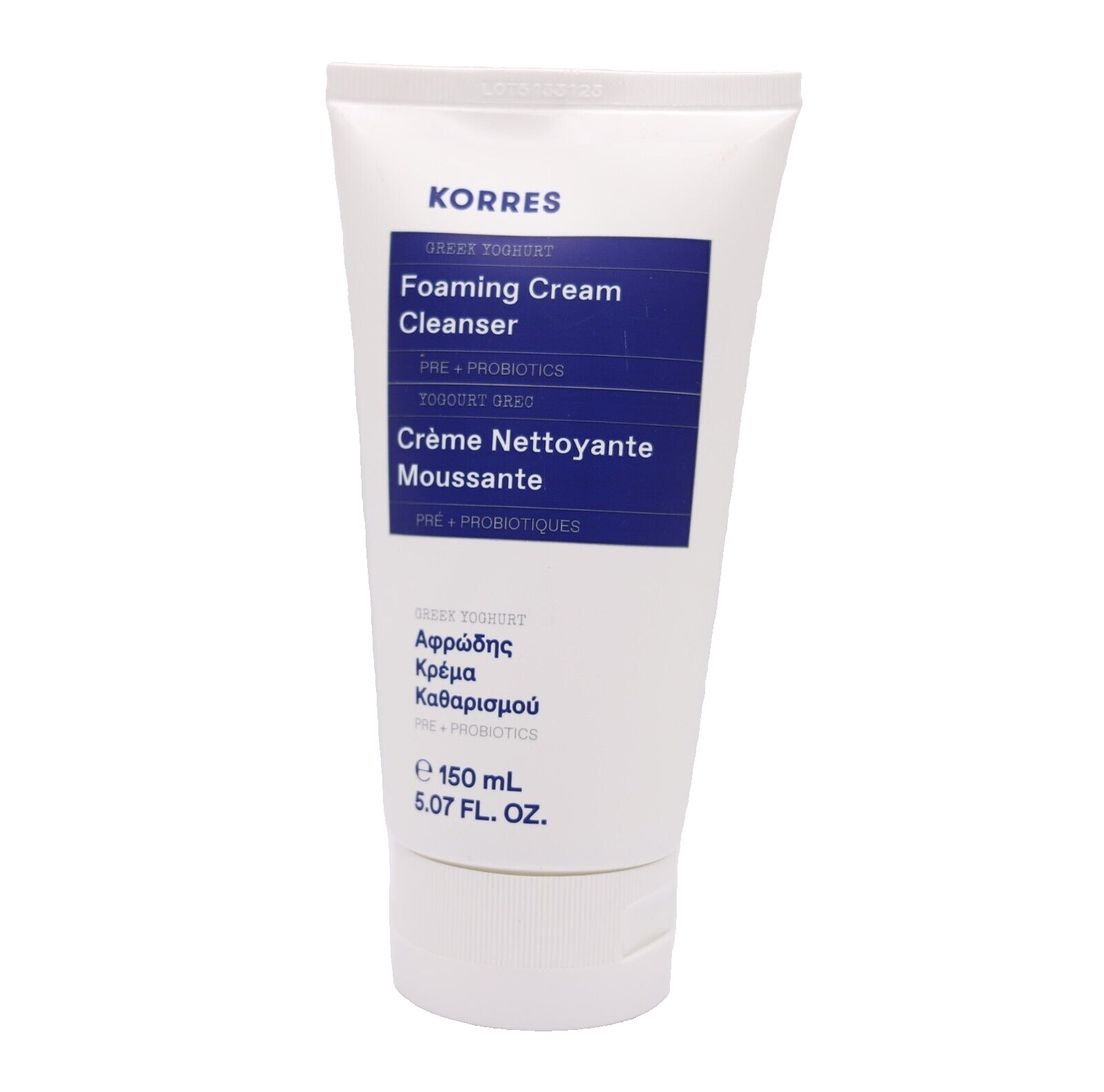 KORRES Greek Yoghurt Foaming Cream Cleanser ~  5.07 FL OZ/ 150ML ~ FULL SIZE