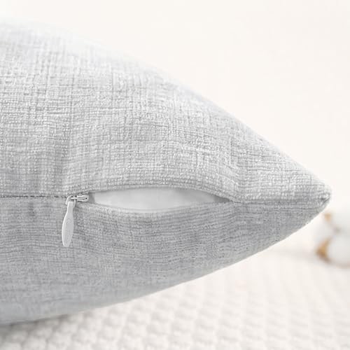 Throw Pillow Covers Decorative 12 X 20 20" x 12" (Pack of 2) Moonbeam Gray