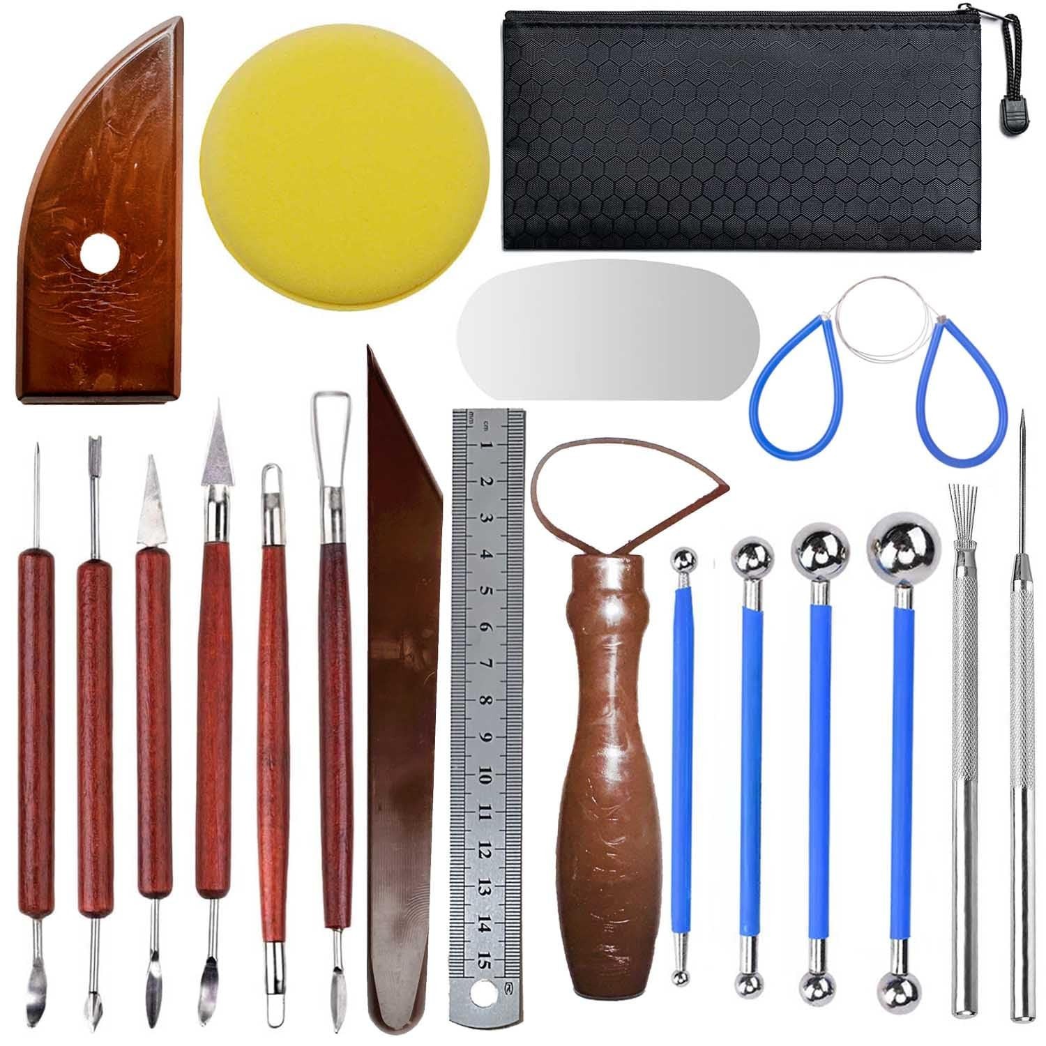 Langqun Clay Sculpting Tools,20Pcs Pottery Tools Kit, Polymer Clay Tools,Pott...