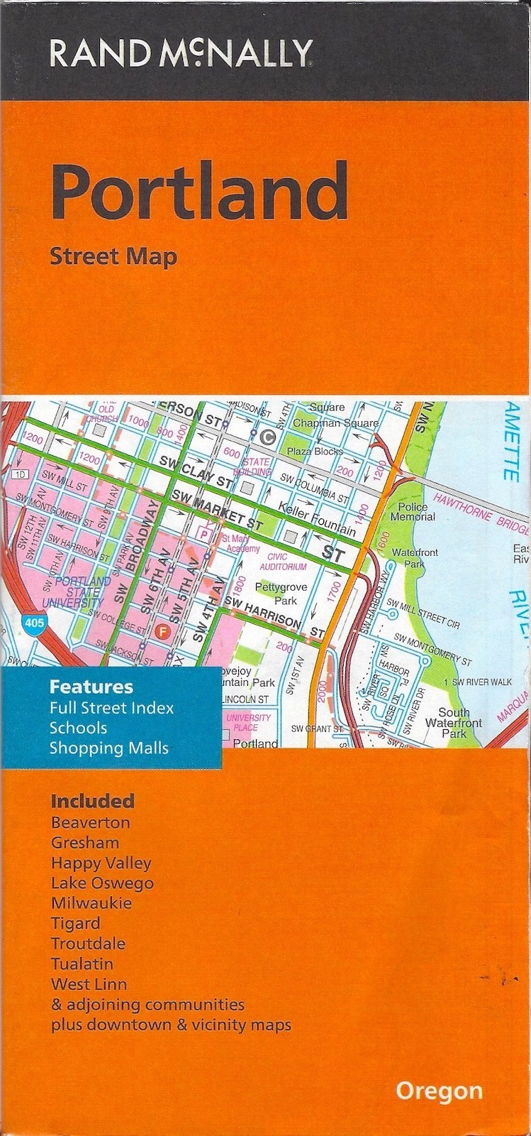 Portland, Oregon, Street Map, by Rand McNally - 2023 edition