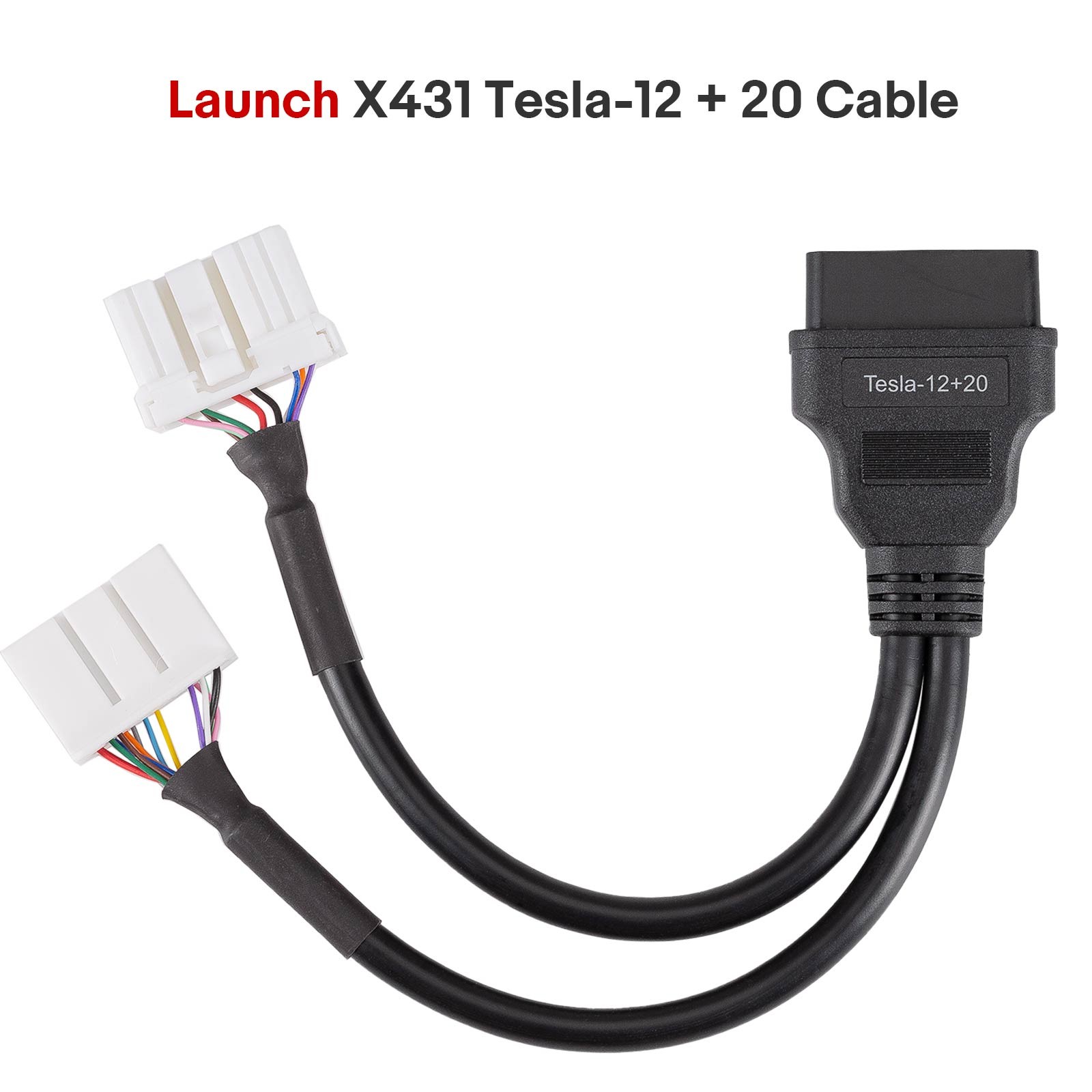 Launch X431 For Tesla 12 + 20 Connector Car OBD2 20 Pin Detection Adapter
