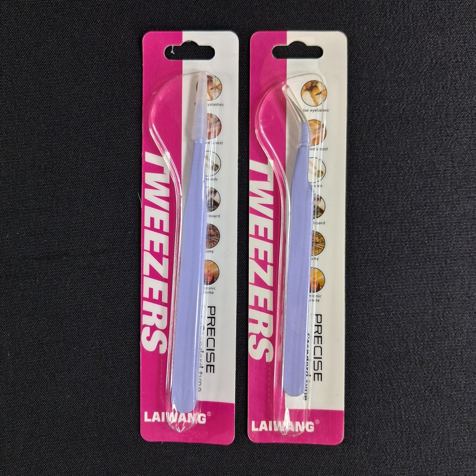 LAIWANG Precision Tweezers Straight & Curved Electronics Crafting Eyelashes