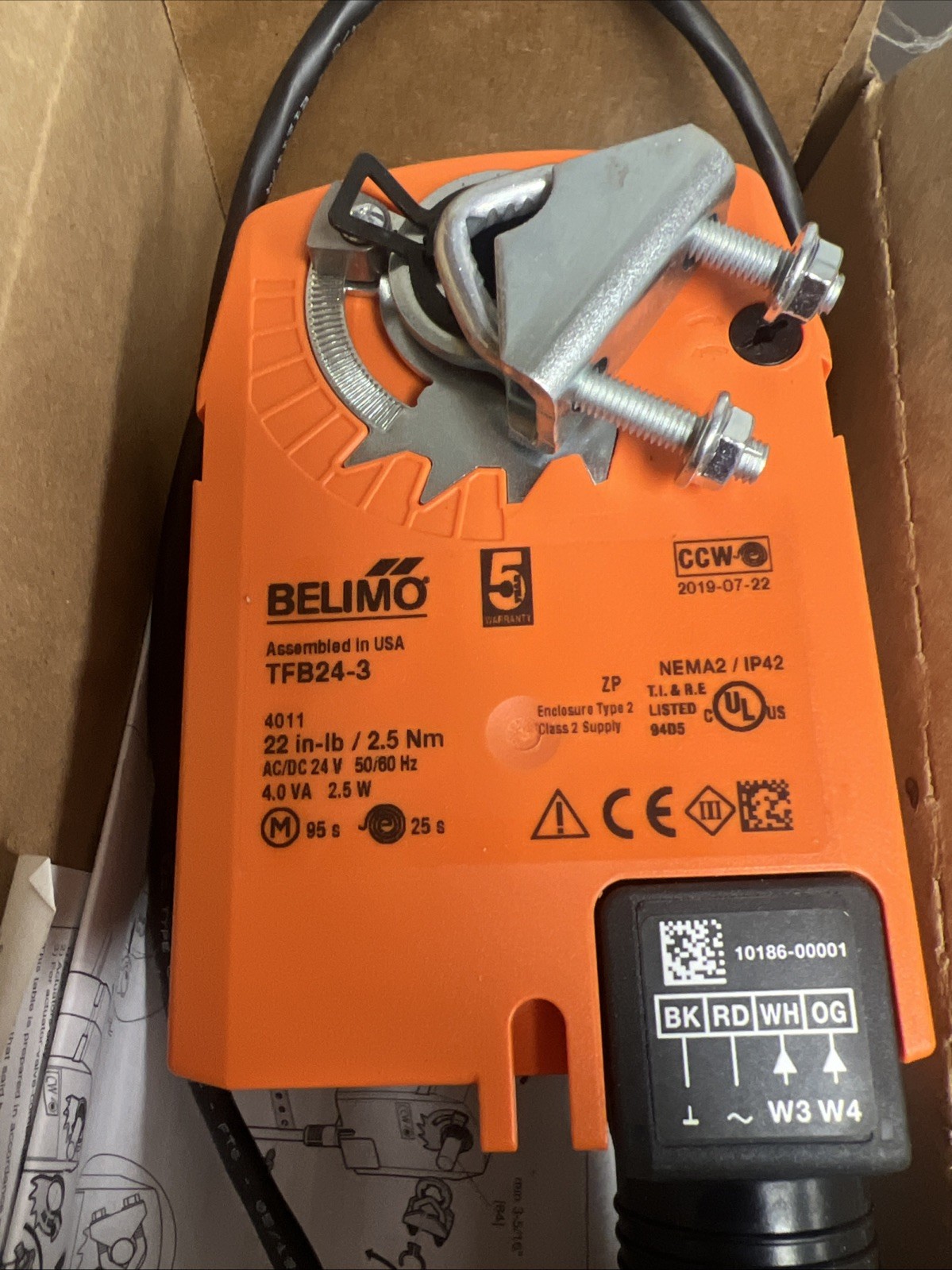 Belimo TFB24-3 Electric Actuator 24V