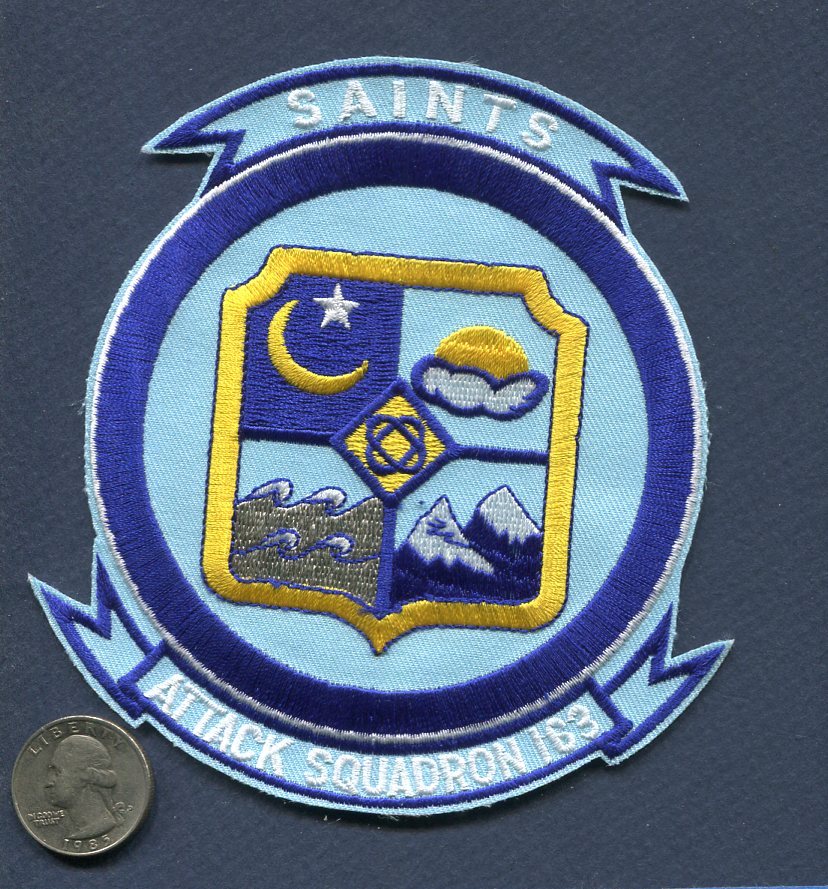 VA-163 SAINTS US NAVY Douglas A-4 SKYHAWK Vietnam Attack Squadron Patch