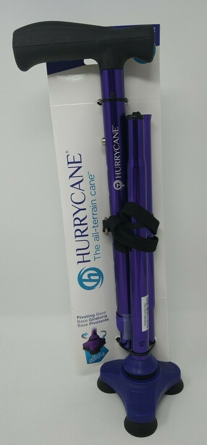 Hurrycane Freedom Edition Folding Cane-T Handle, Pathfinder Purple