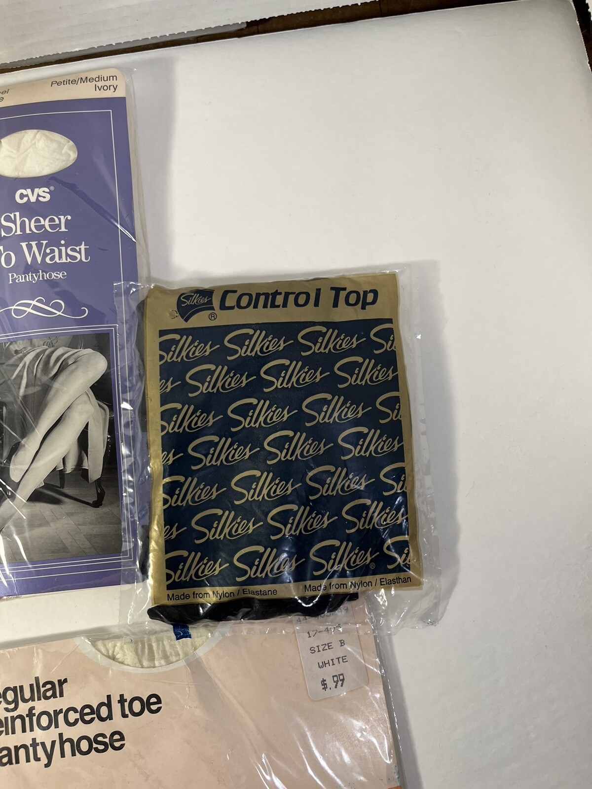 Vintage NOS 7 Pairs Size A B Small Medium Pantyhose Wrangler Silkies Hanes Too
