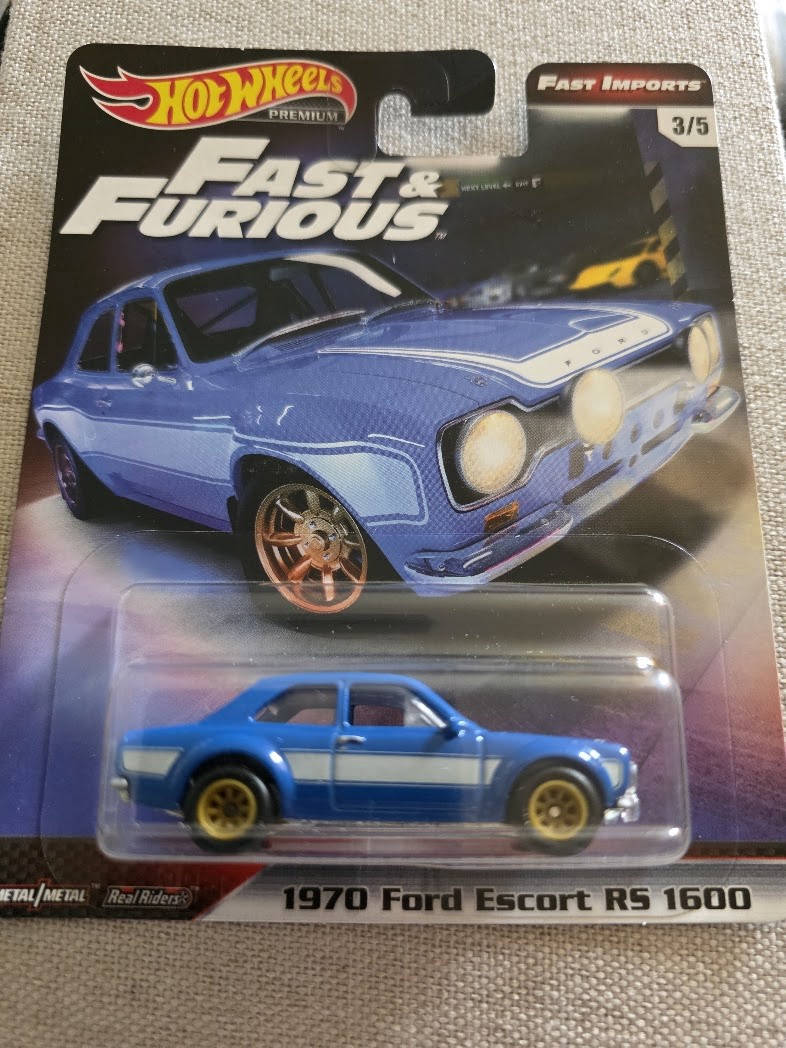 Hot Wheels Premium - Fast & Furious Fast Imports- 1970 Ford Escort RS 1600 blue