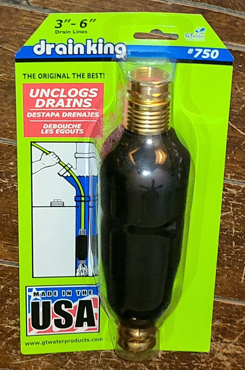 Drain King (3" - 6" Drain Lines) Unclogs Drains! Model #750