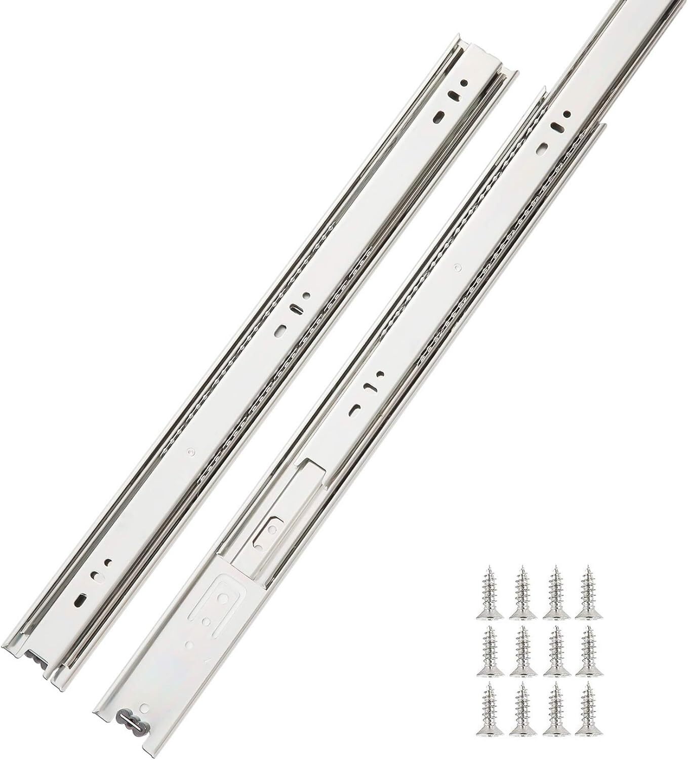 10 Pair Of 22 Inch Hardware Full Extension Side Mount Ball Bearing Sliding Drawe
