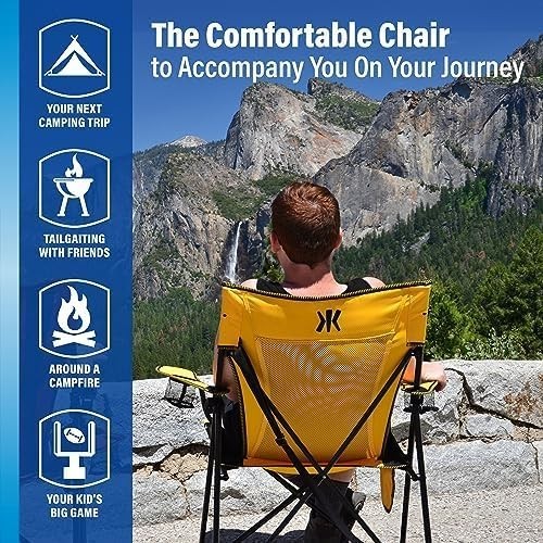 Dual Lock Folding Camp Chairs - Versatile for Sports, Outdoors & Lawns - Lock...