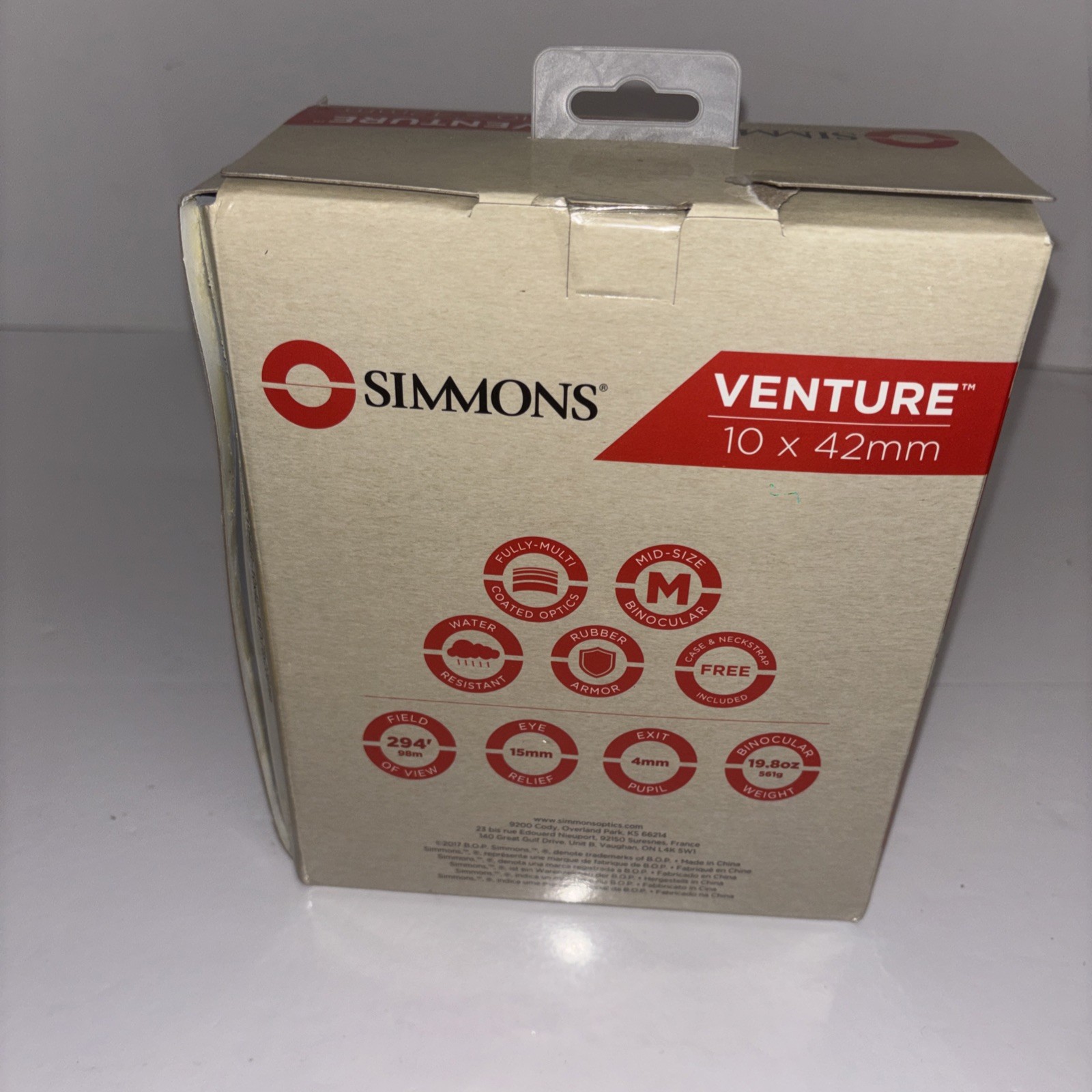 Simmons - Venture 10x42mm Multi Function Binoculars - Model #8971042R - New
