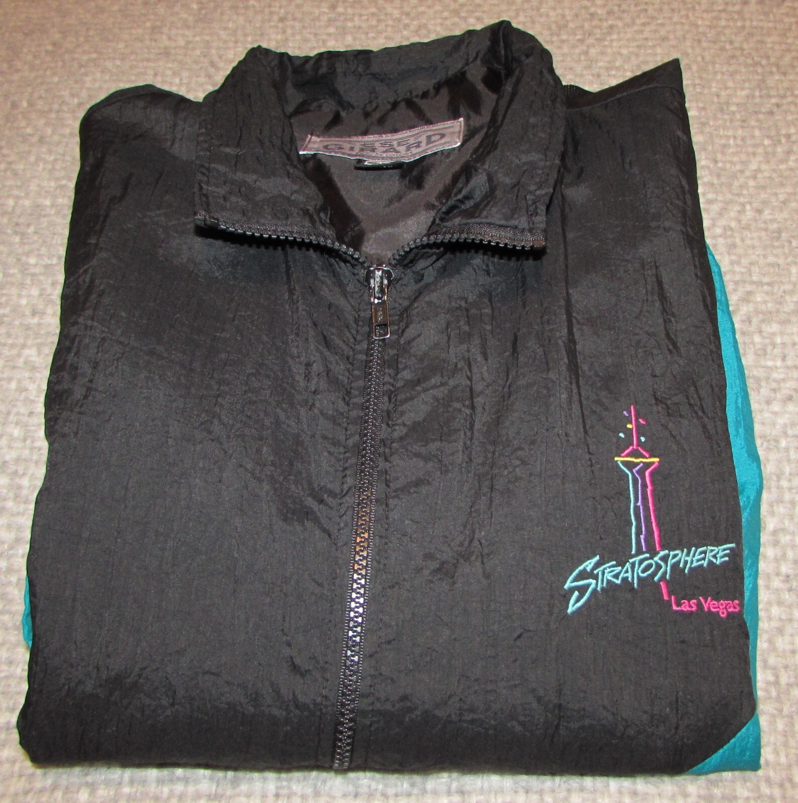 Stratosphere Las Vegas Vintage Girard Embroidered 2 Pocket Full Zip Jacket Lrg