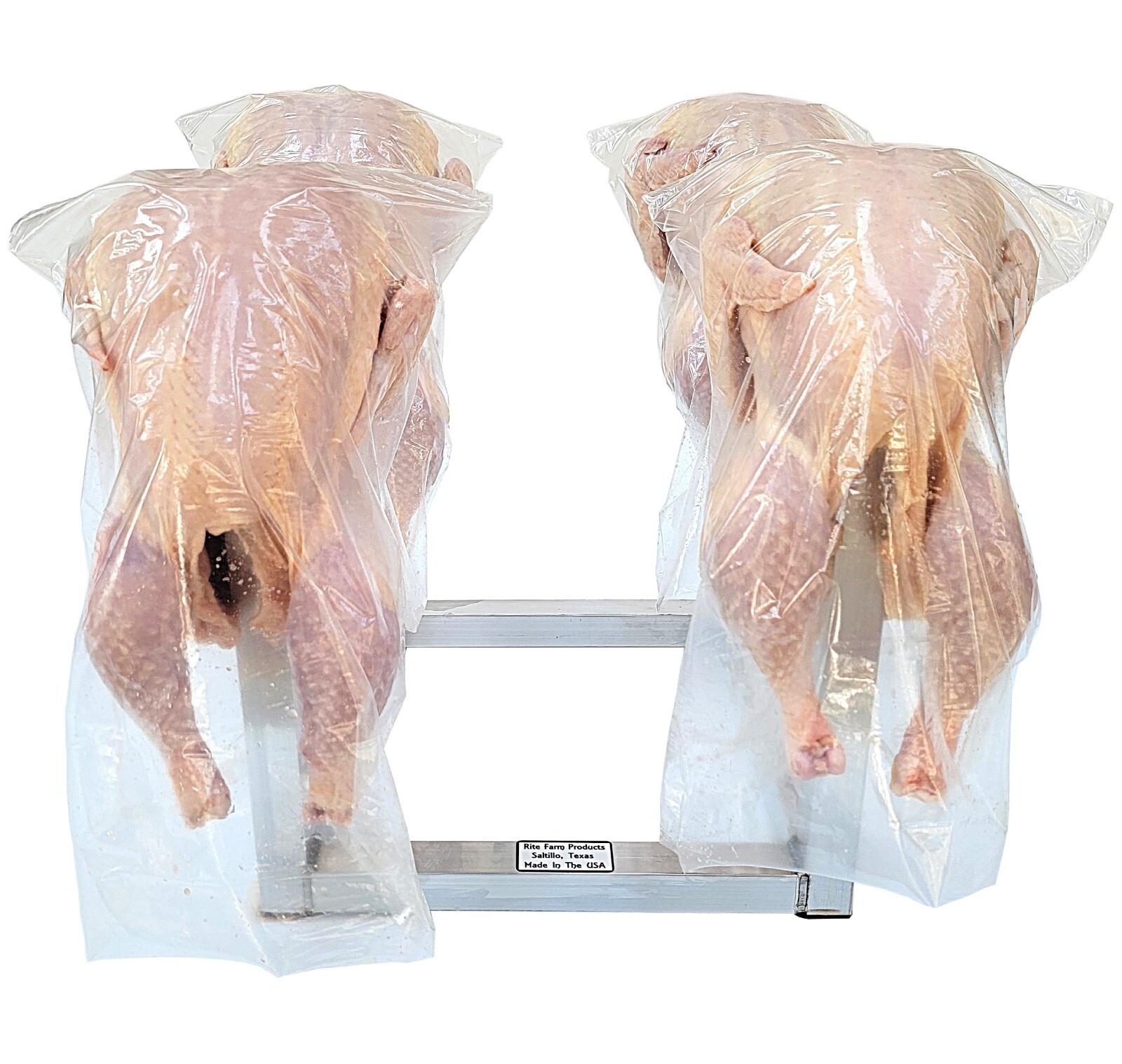 12 Inch Chicken Drying Rack 4 Stations, Poultry Shrink Bag Processing Stand Duck