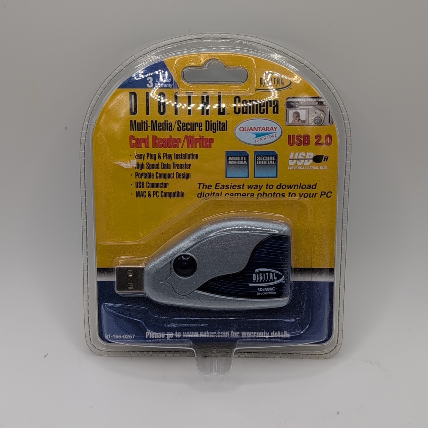 BRAND NEW Digital Camera Multimedia Secure Digital Card Reader/Writer USB 2.0