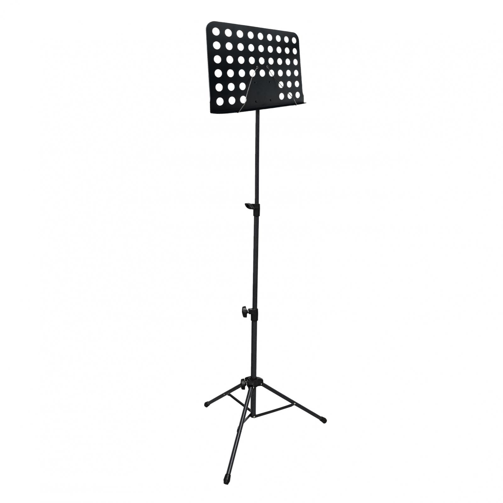 Black Foldable Height Adjustable Music Stand, 31.5-55.9 in, 360° Rotation
