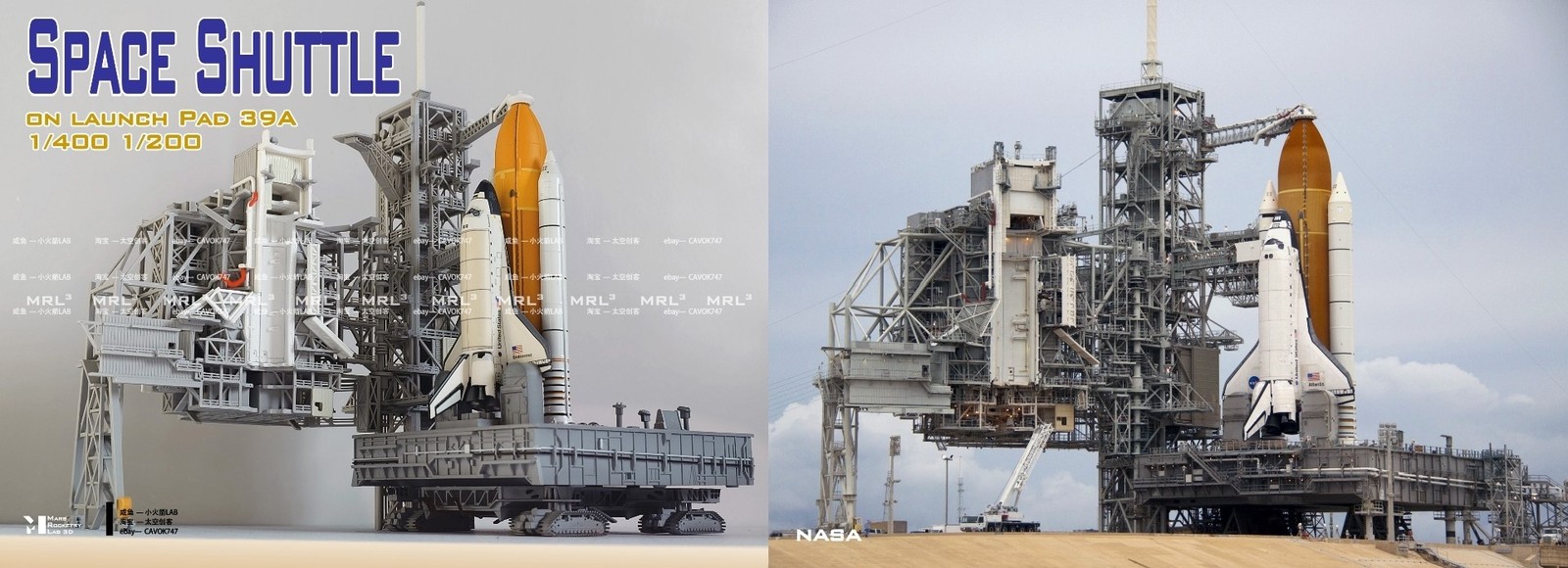 1/400 Space Launch Tower/Service Tower/Crawler/Launch Pad 3D Printing Model Set
