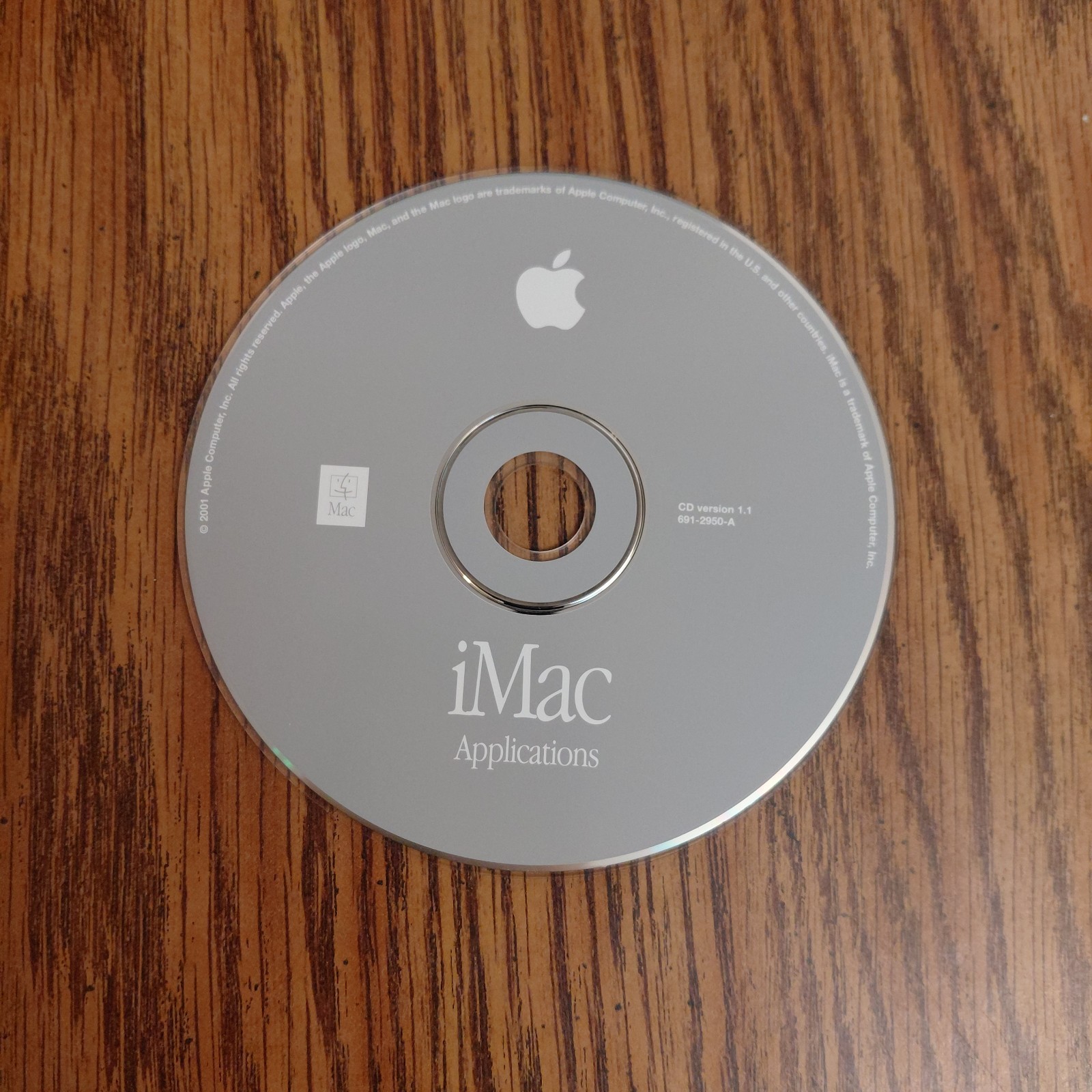 2001 Apple iMac Applications CD-ROM Macintosh Mac DISC ONLY Version 1.1