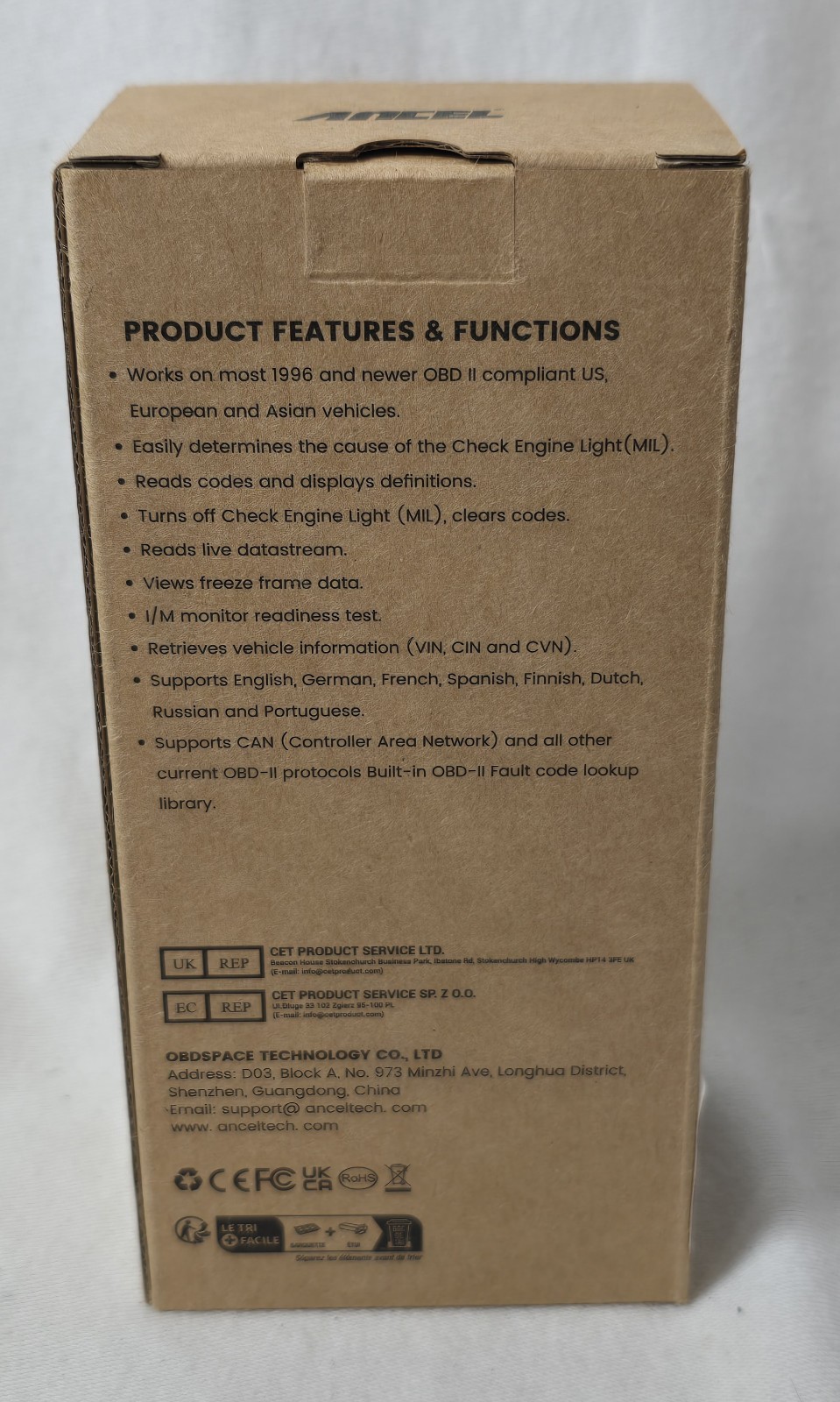 Ancel AD310 Universal OBD II & EOBD Scanner Code Reader