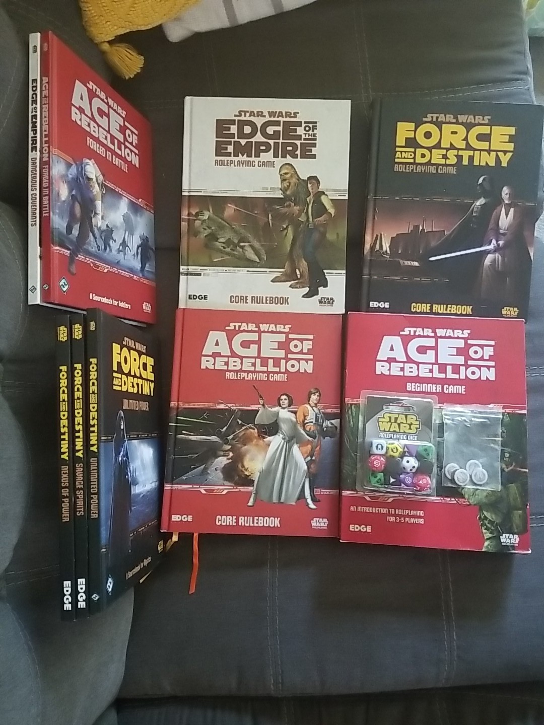 Star Wars Age of Rebellion, Edge Of The Empire, Force And Destiny Lot
