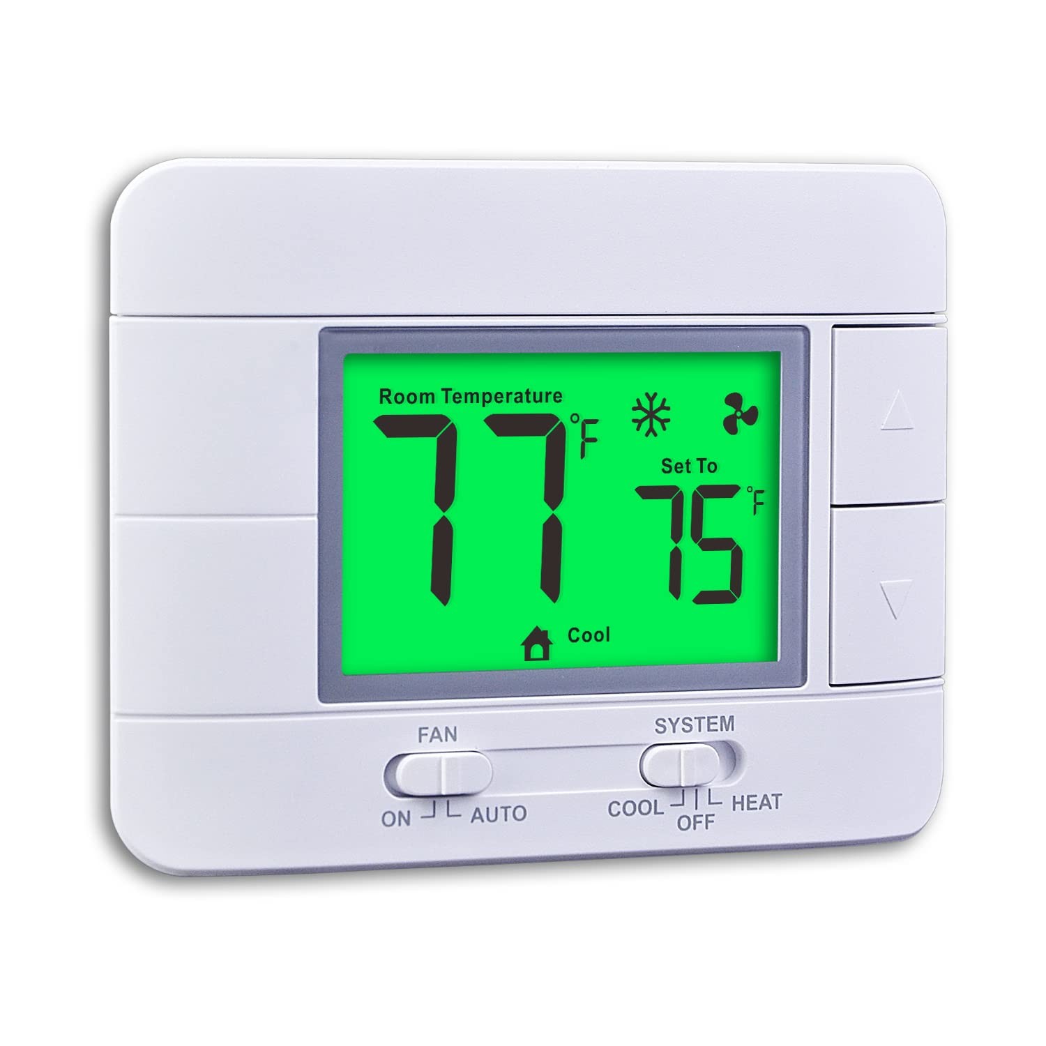 Upgraded Non Programmable Thermostats for Home 1 Heat/1 Cool Single Stage System