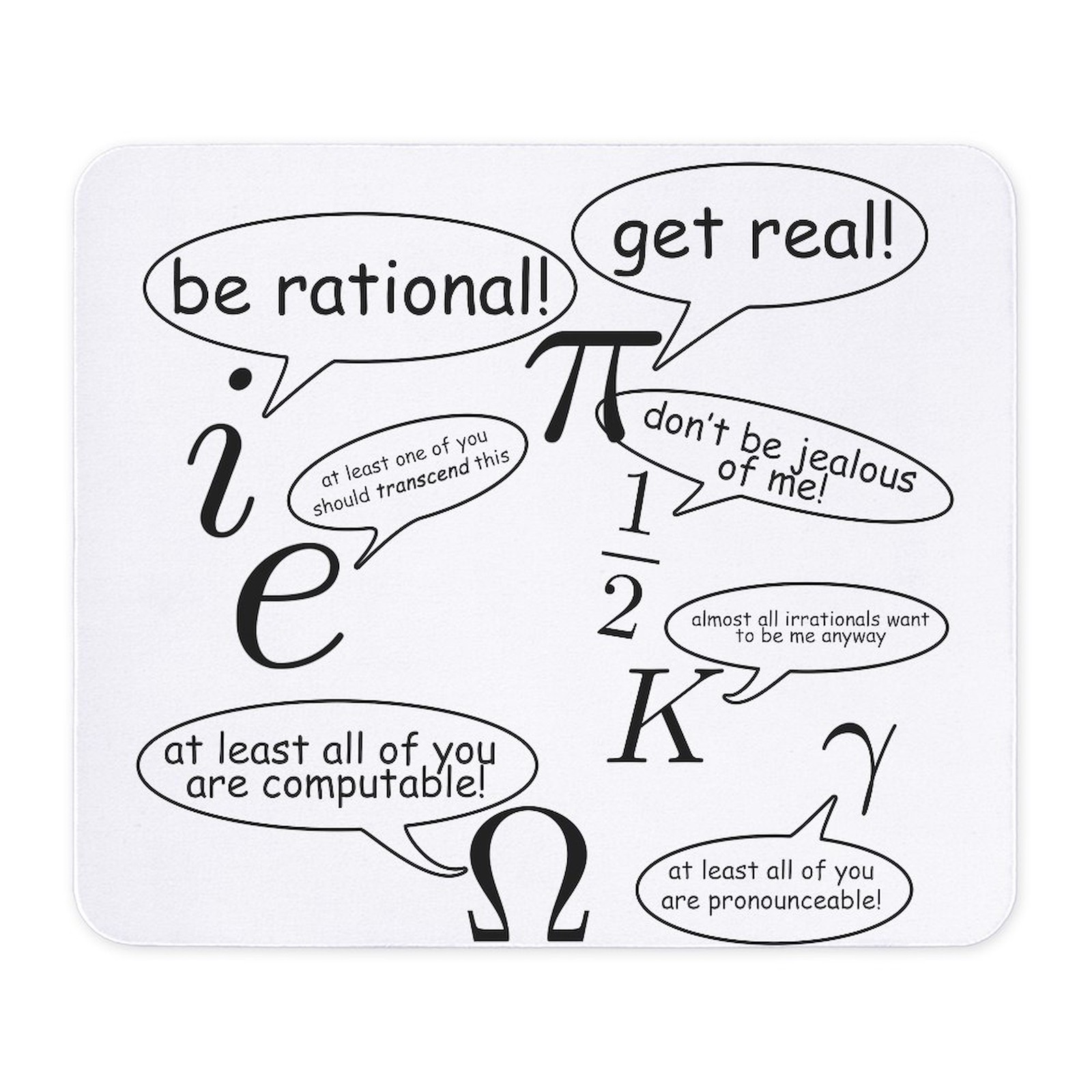 CafePress Complaining Numbers Mousepad  (1681342456)