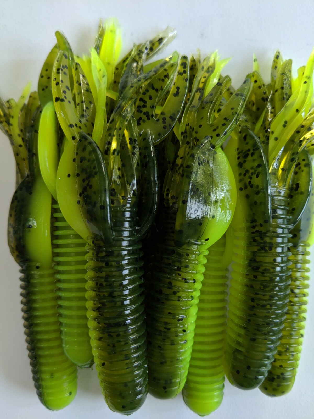 48 pk 4" Craw Tube - WATERMELON CHART - Lake Fork Style CRAW TUBE-SCENT SALT-USA
