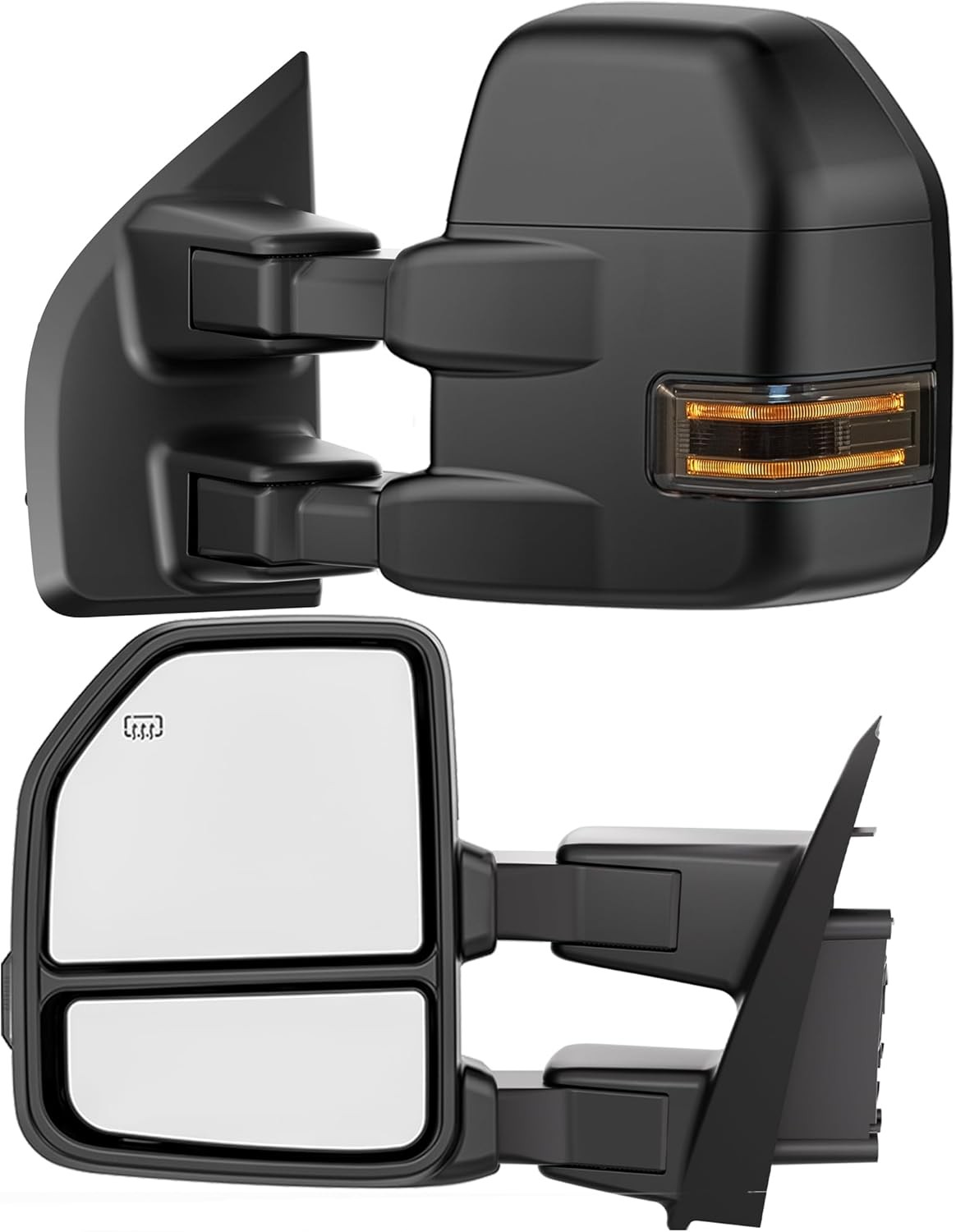 Pair Power Heated Tow Mirrors For 2017-2020 Ford F250 F350 F450 F550 Super Duty