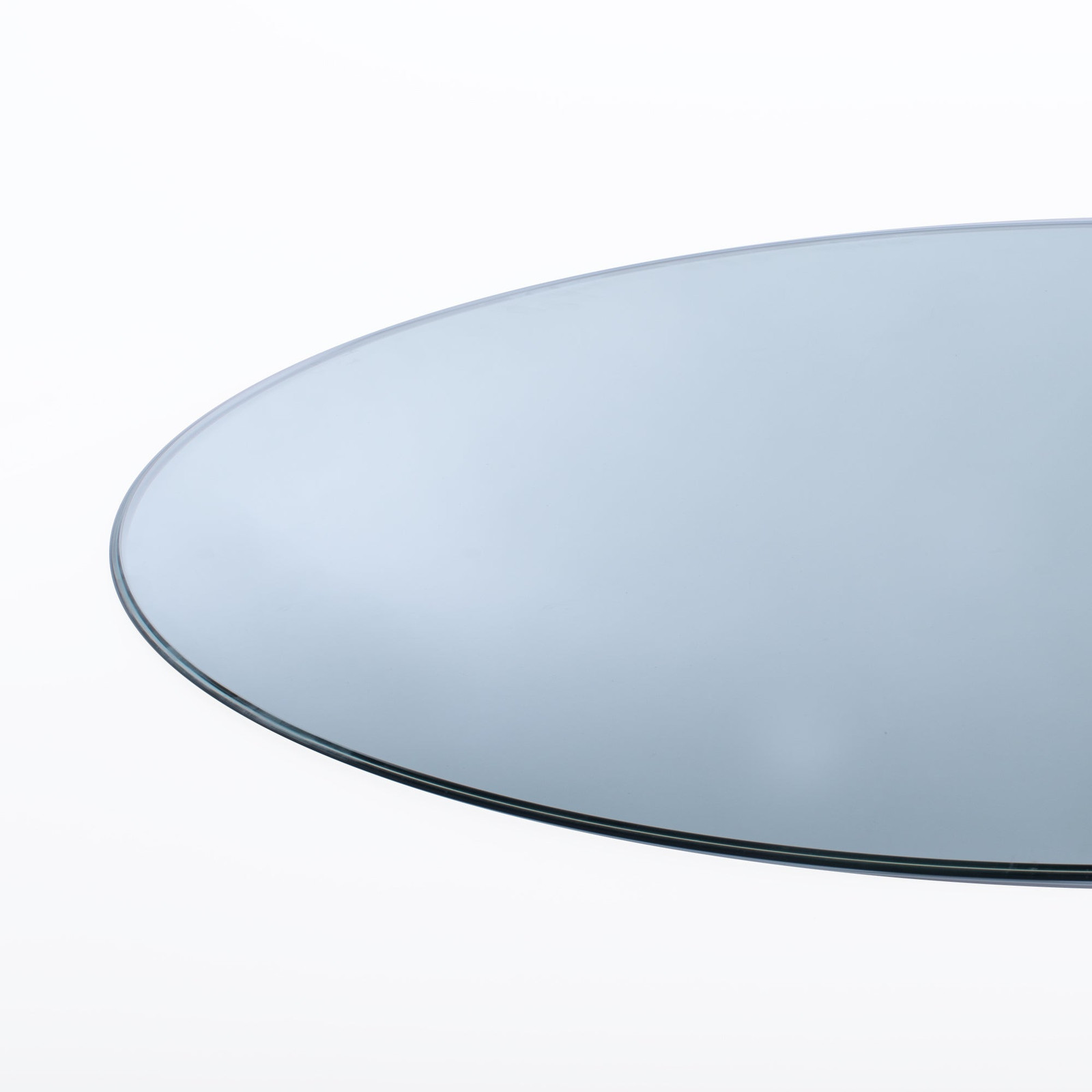 46" Inch Round 1/2" Thick Clear Glass Table Top with ogee Edge and Tempered
