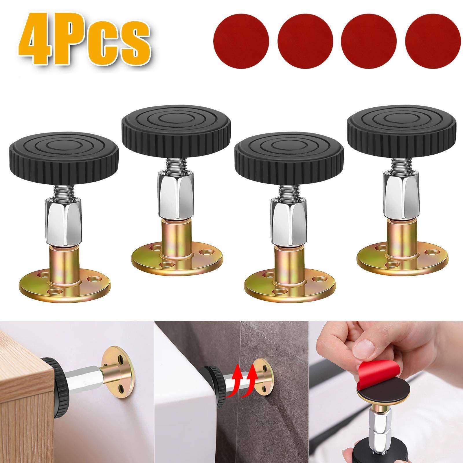 4PCS Adjustable Threaded Bed Frame Anti-Shake Stabilizer Tool Headboard Stoppers