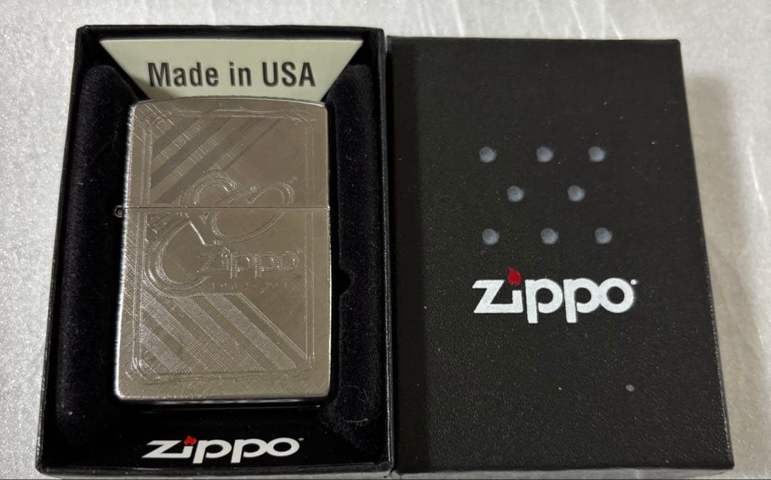 Zippo Lighter with Stripe Design
