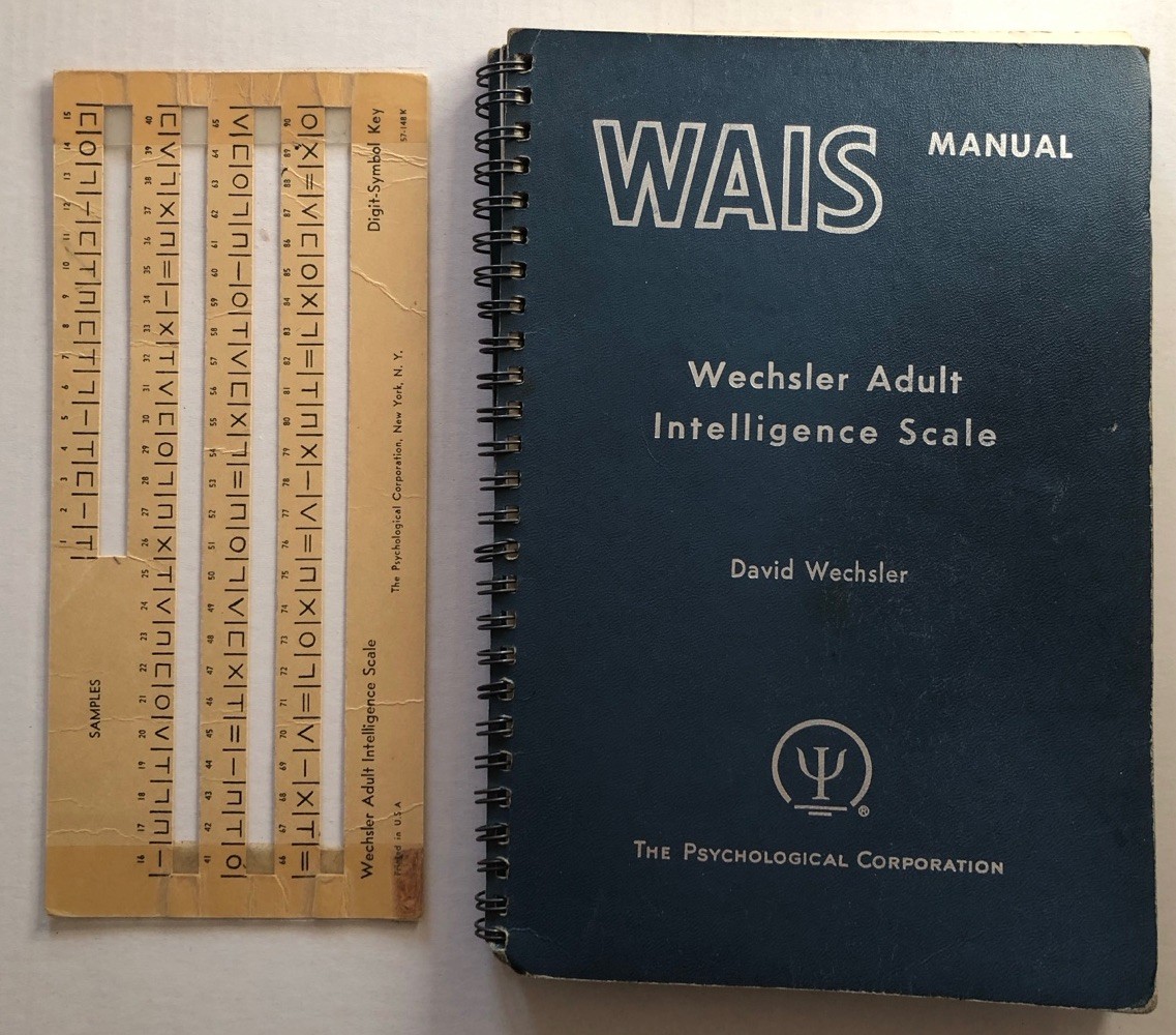 vintage Wechsler adult intelligence Scale Manual 1955 USA