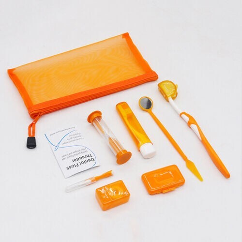 Dental Oral Orthodontic Kit Brush Ties Toothbrush Interdental Brush Floss