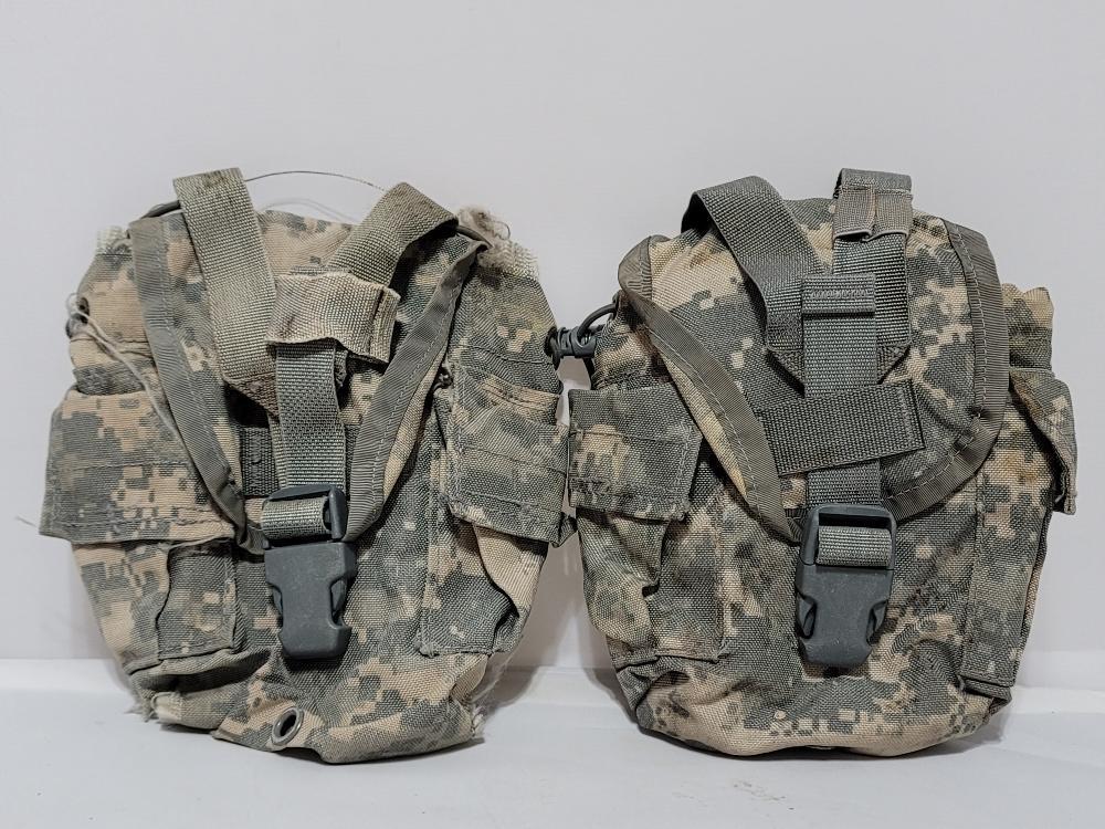 Lot of 4 -2 Canteen carriers , single and 3mag holder #69t