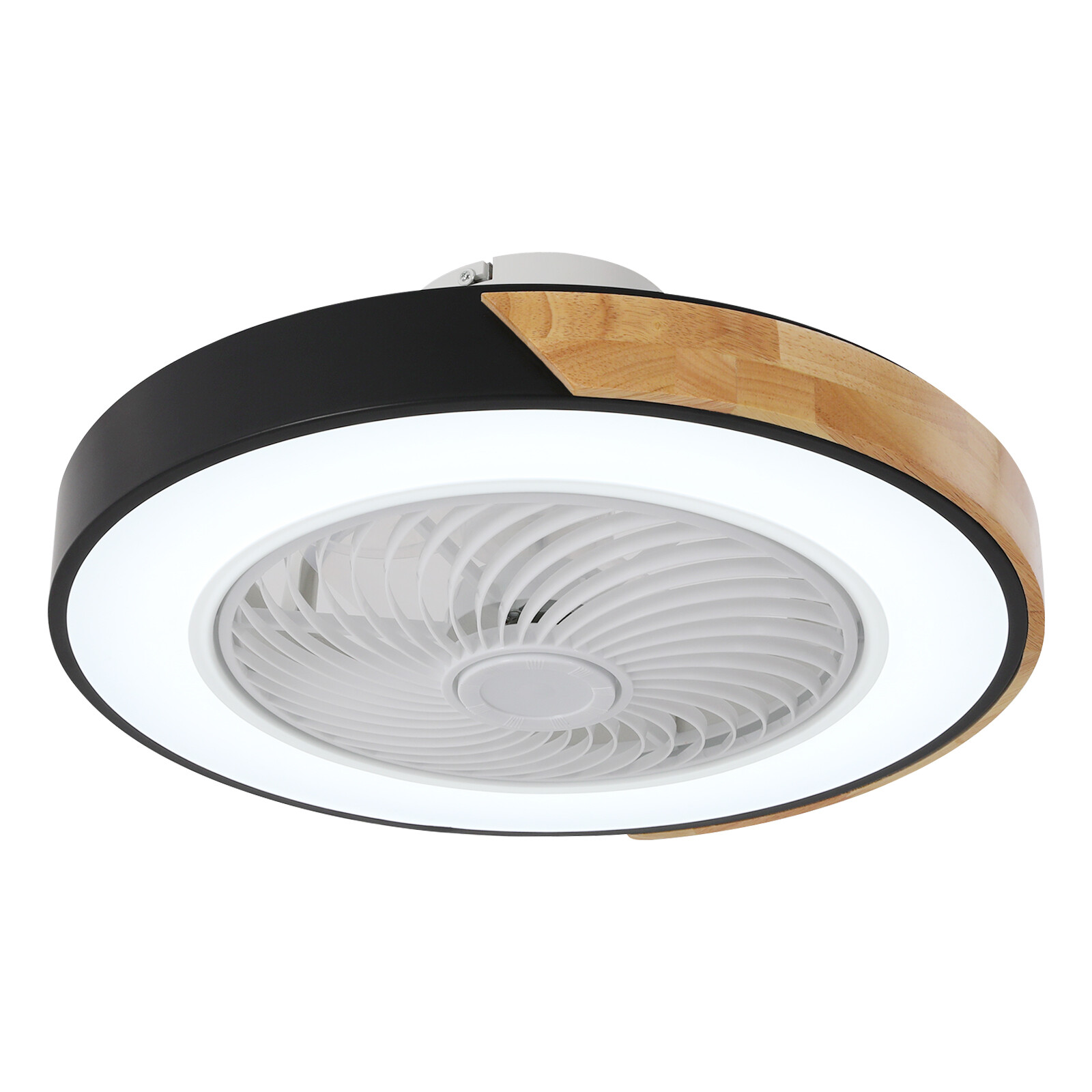 21.6" Modern Led Ceiling Fan Lights Flush Mount Light Kit With Remote Control