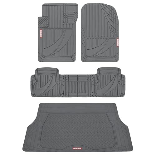 MOTOR TREND FLEXTOUGH ADVANCED PERFORMANCE CAR FLOOR MATS & CARGO LINER Gray
