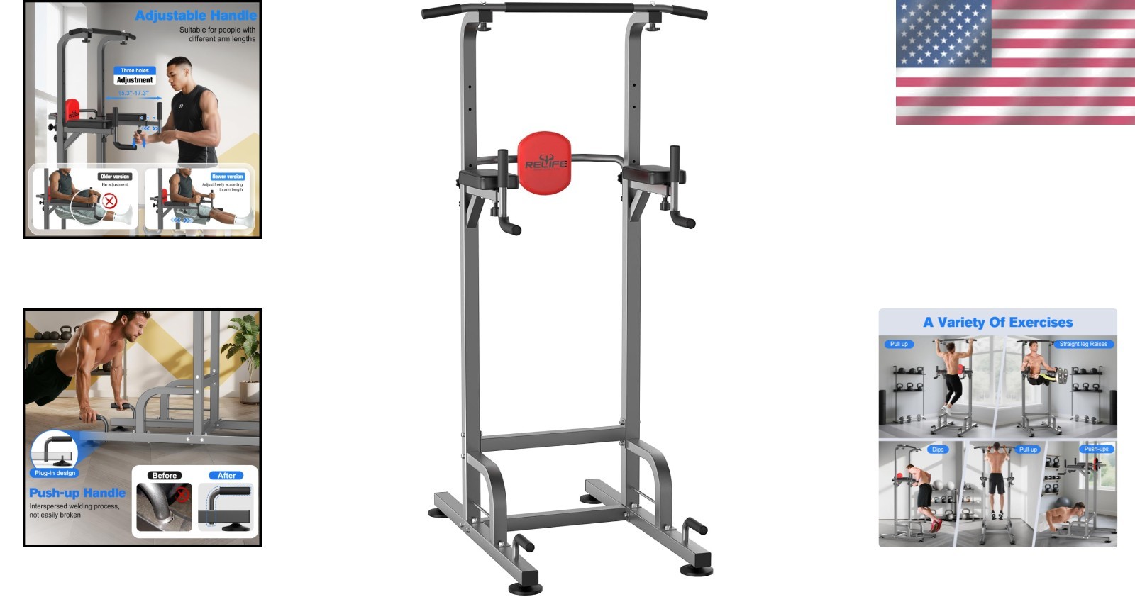 Multifunctional Power Tower Workout Station